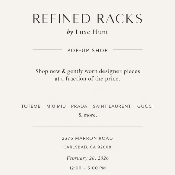Refined Racks Designer Pop-Up Shop - Picture 1 of 1